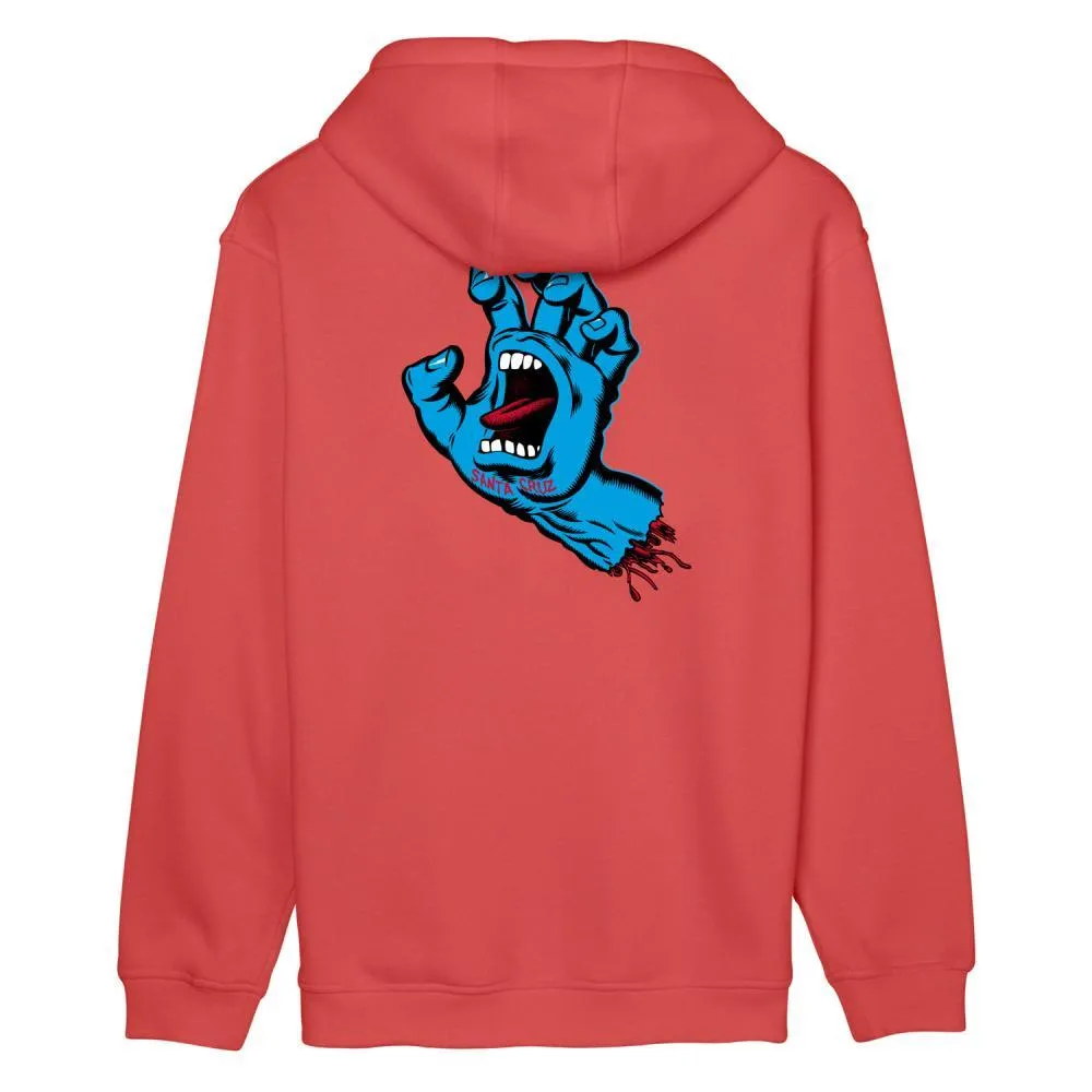 Santa Cruz Screaming Hand Chest Hooded Sweatshirt Astro Dust