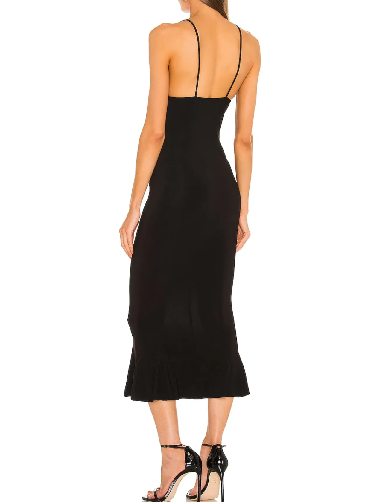 SLIP FISHTAIL MID DRESS