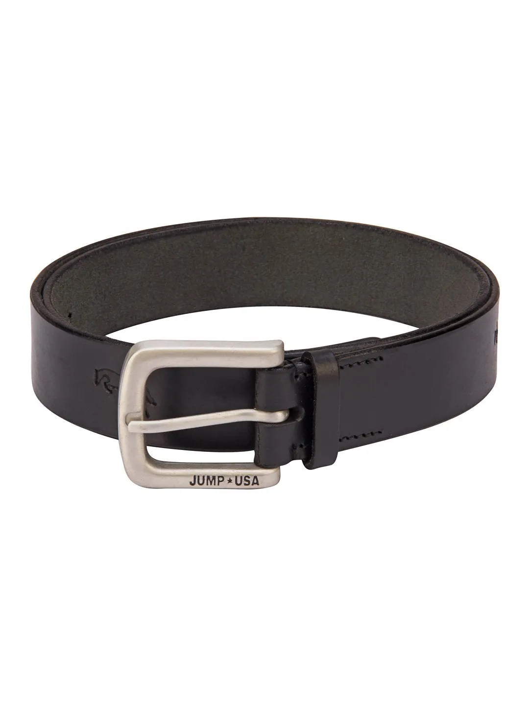 Snipes Leather Black Belt With Metal Buckle