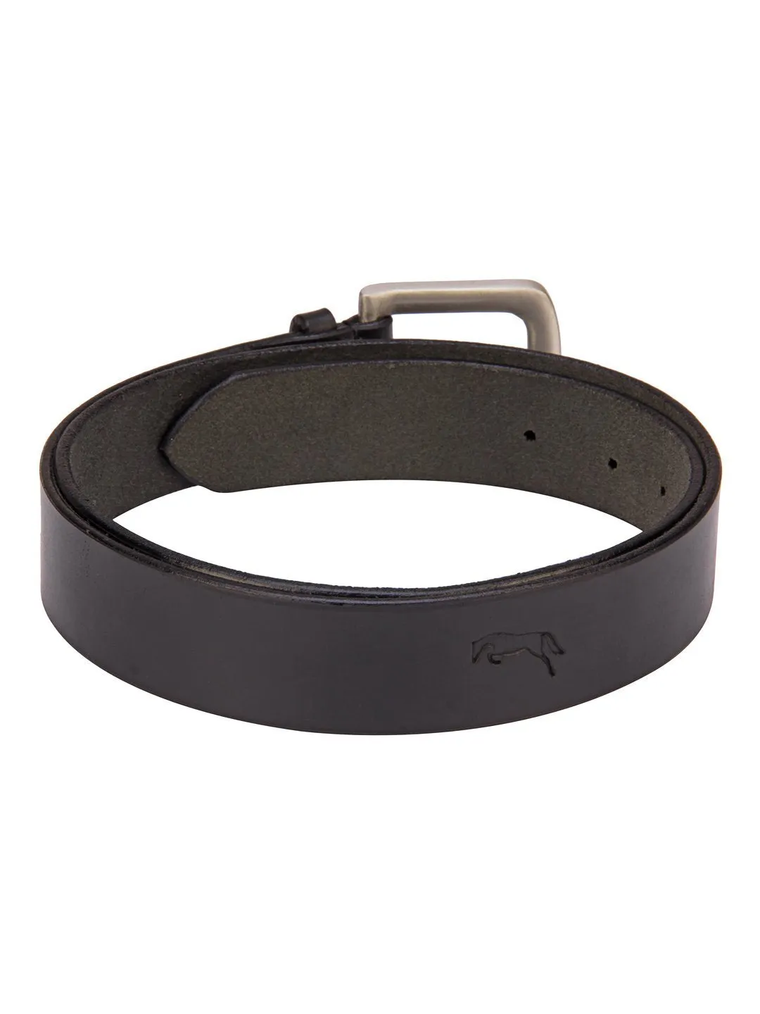 Snipes Leather Black Belt With Metal Buckle