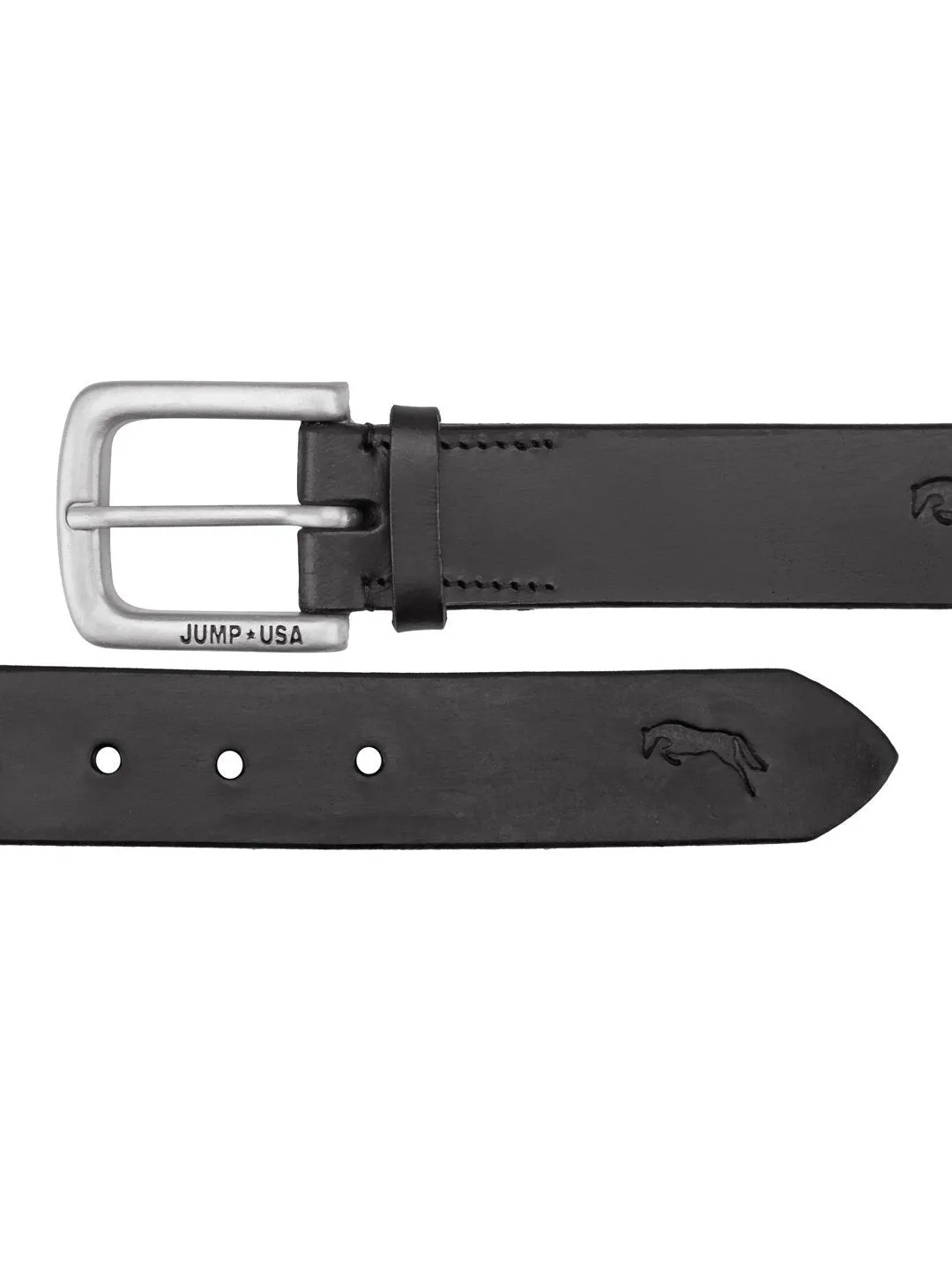 Snipes Leather Black Belt With Metal Buckle