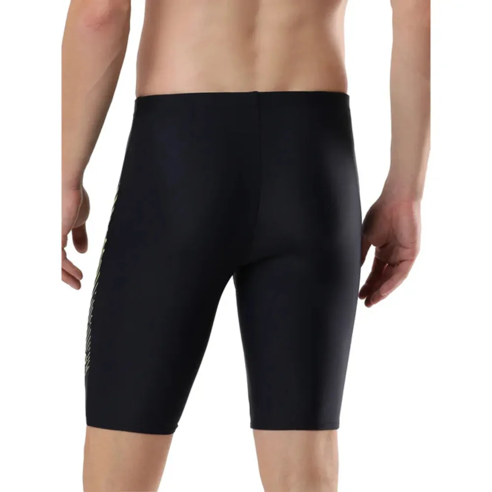 Speedo Men's AM Madley Logo Jammer (True Navy/Lemon Drizzle)