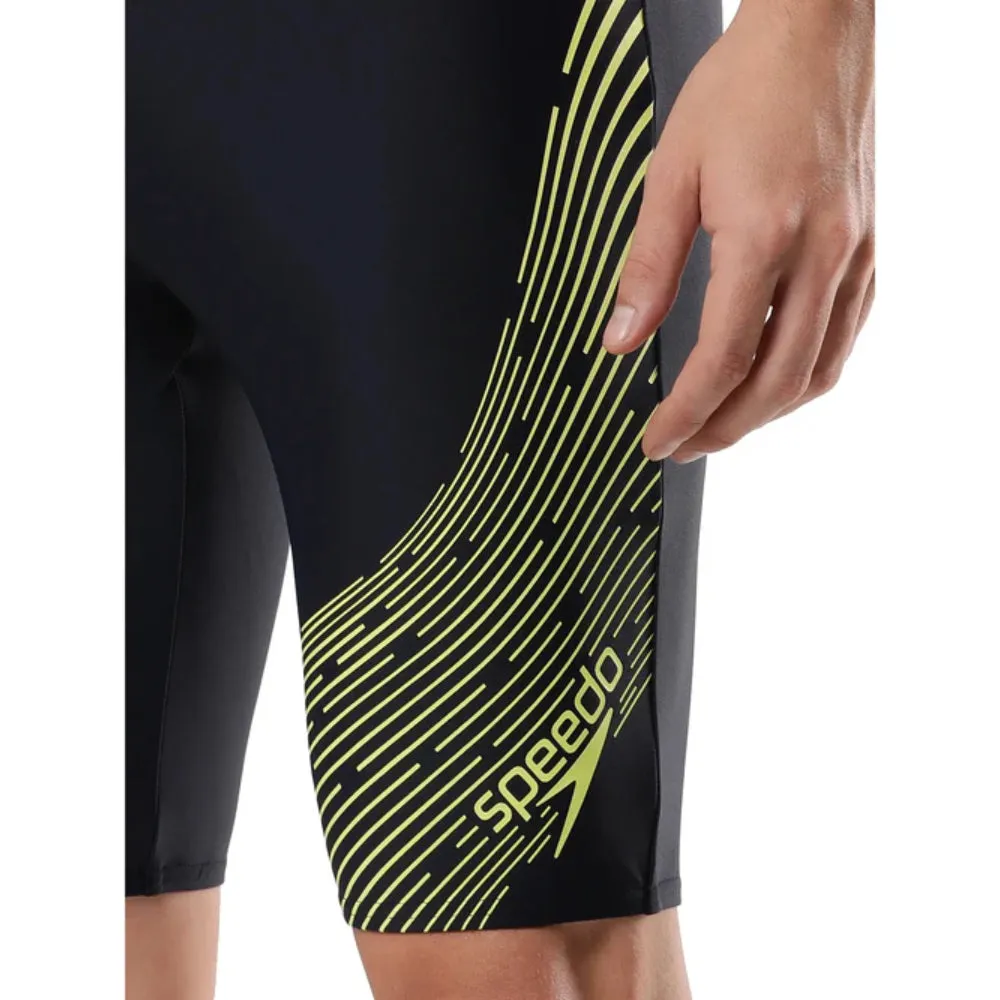 Speedo Men's AM Madley Logo Jammer (True Navy/Lemon Drizzle)