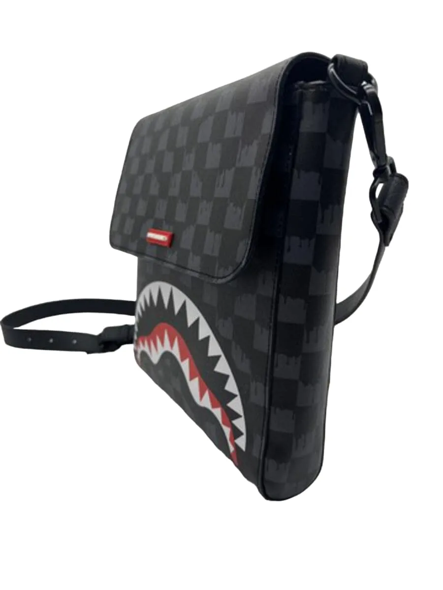 Sprayground Drip Check Shark Messenger Sling B6572