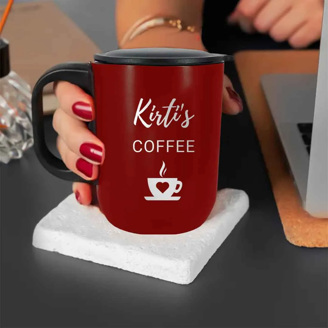 Stainless Steel Coffee Mug With Name - Custom Insulated Coffee Mug