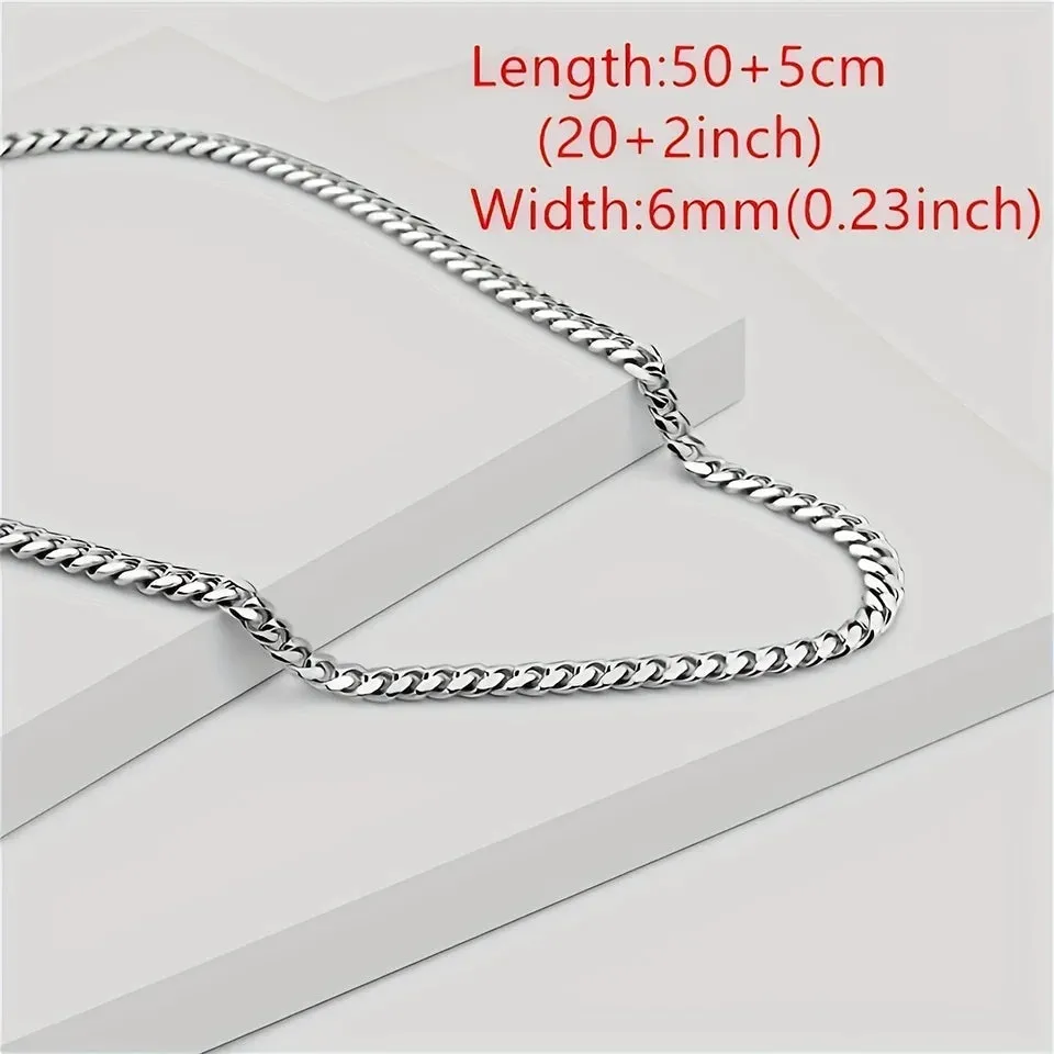 Stainless Steel Cuban Chain Necklace for Dad