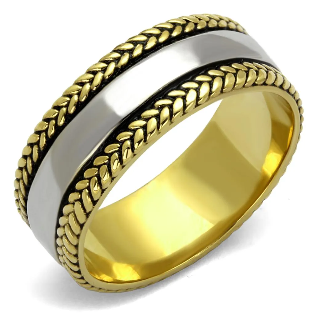 Stainless Steel Gold Epoxy Ring