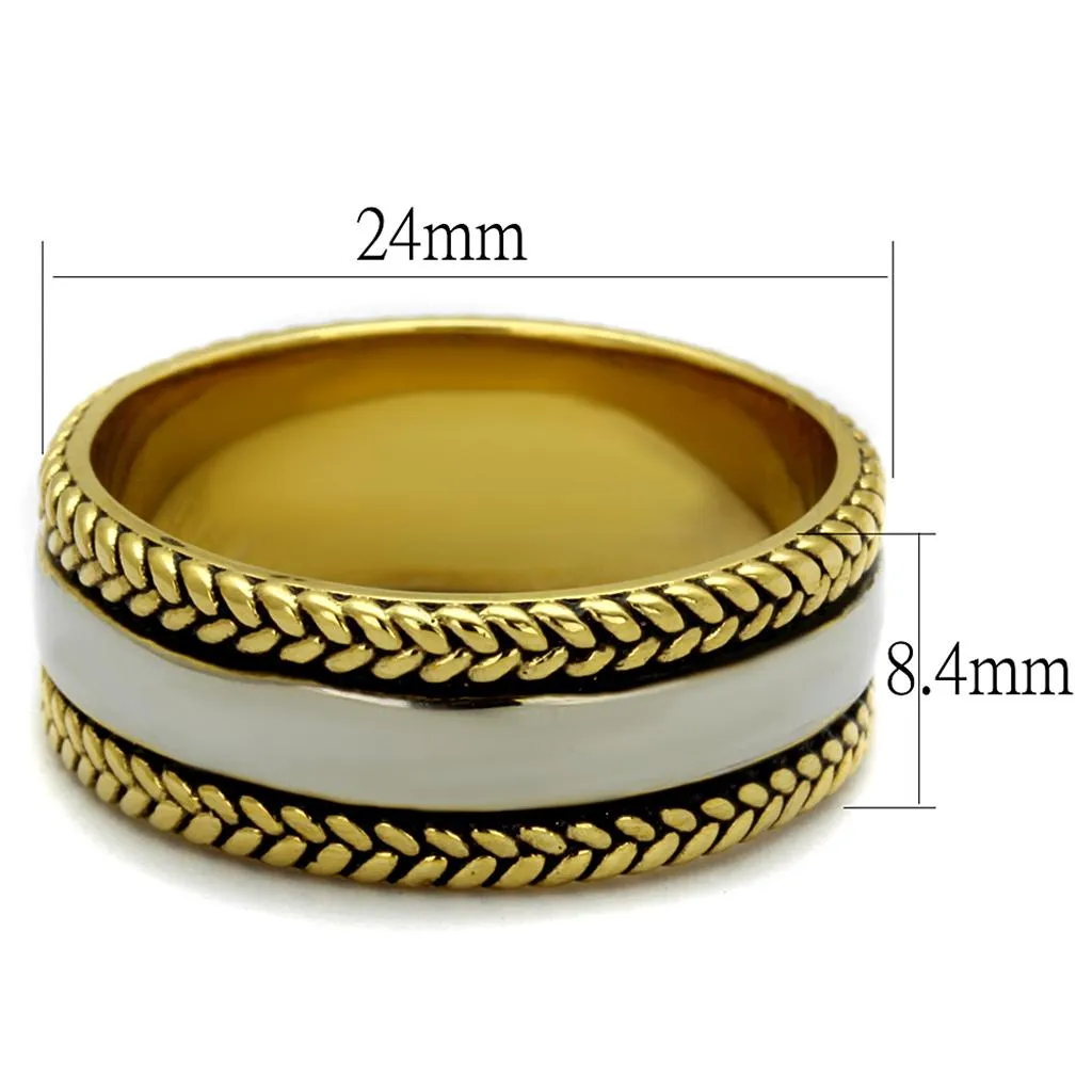 Stainless Steel Gold Epoxy Ring