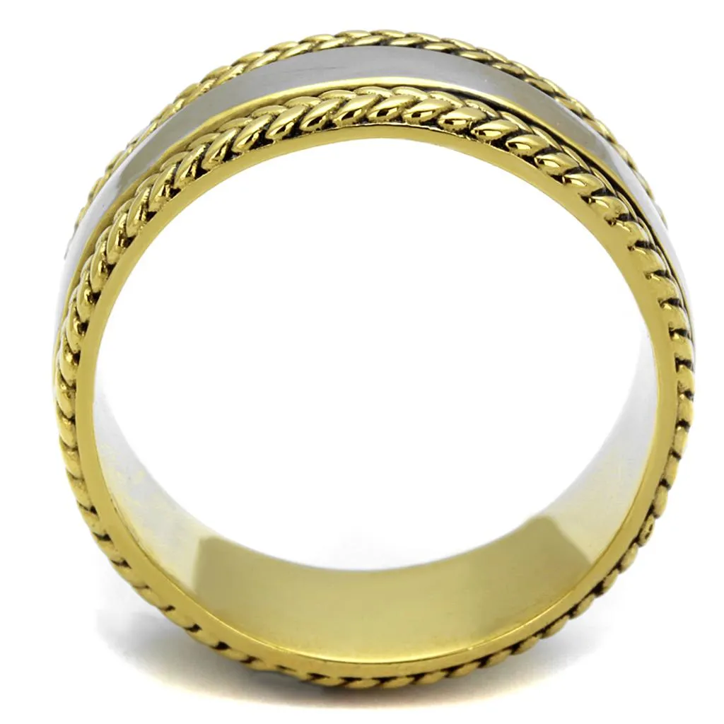 Stainless Steel Gold Epoxy Ring