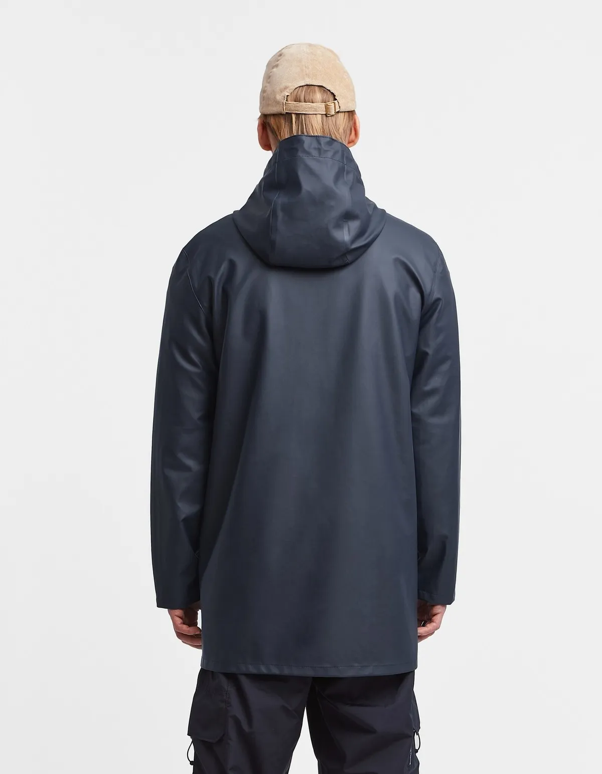 Stockholm Raincoat With Snaps - Navy