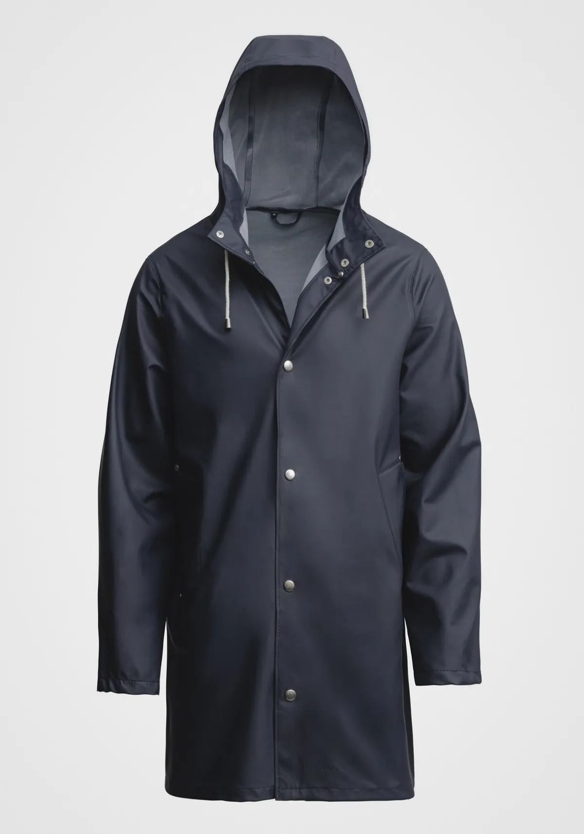 Stockholm Raincoat With Snaps - Navy