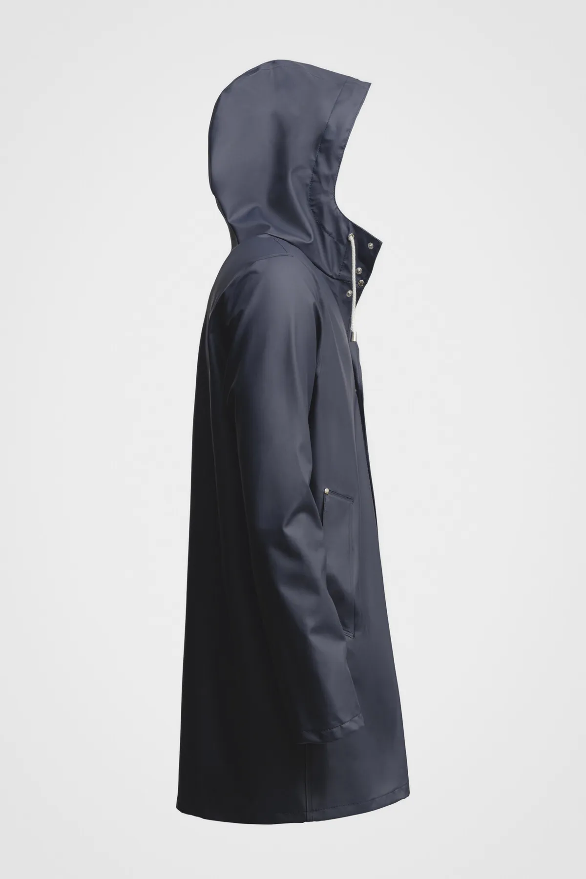 Stockholm Raincoat With Snaps - Navy