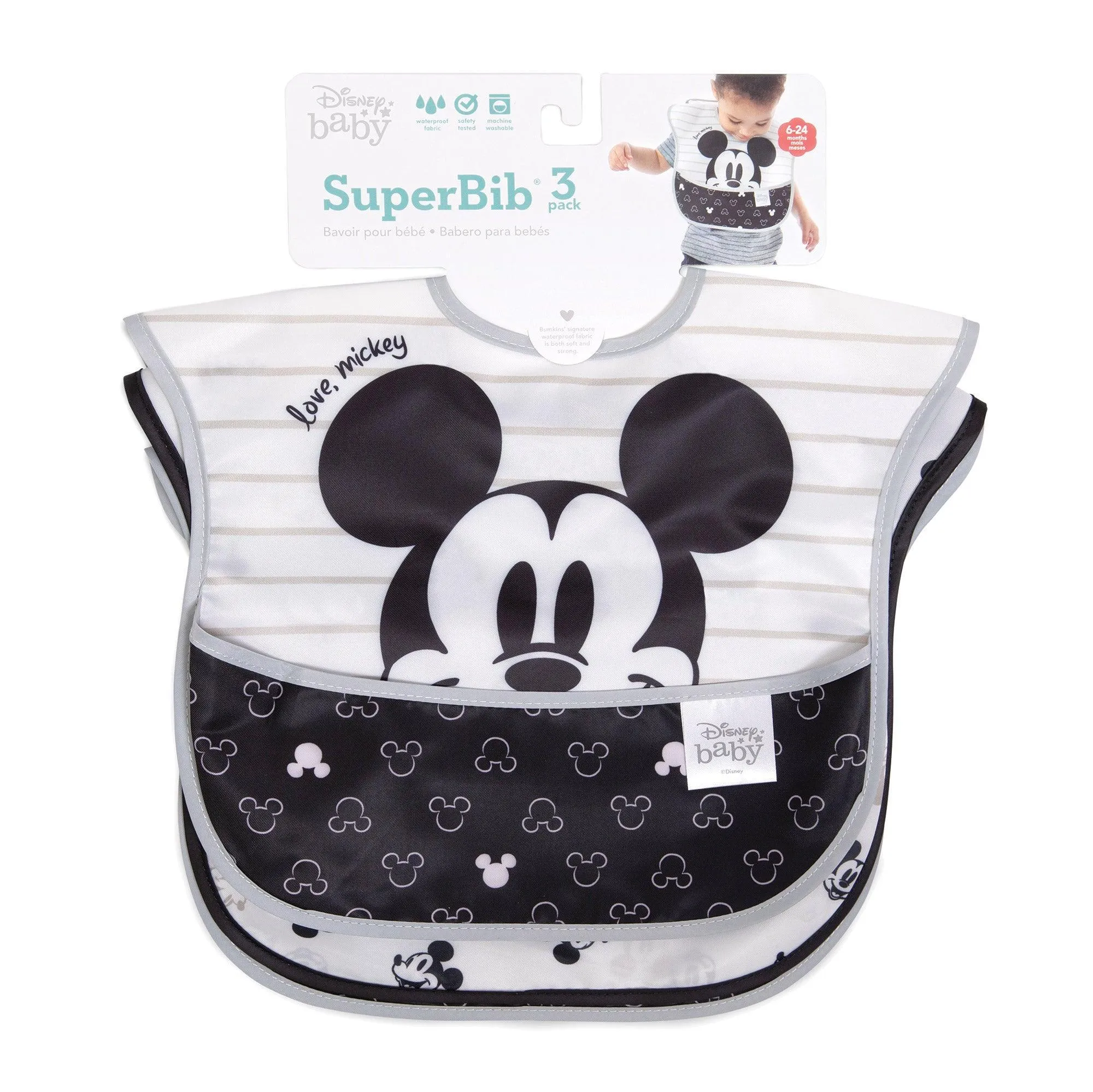 SuperBib 3 Pack: Love, Mickey