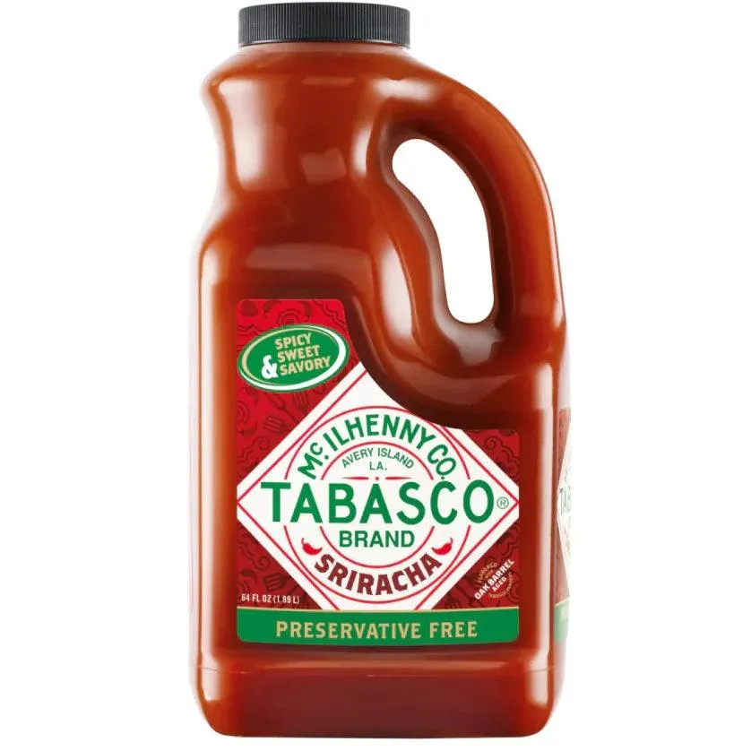 Tabasco Duo Set Green Pepper + Sriracha Hot Chilli Sauce 1.89L Pack 2