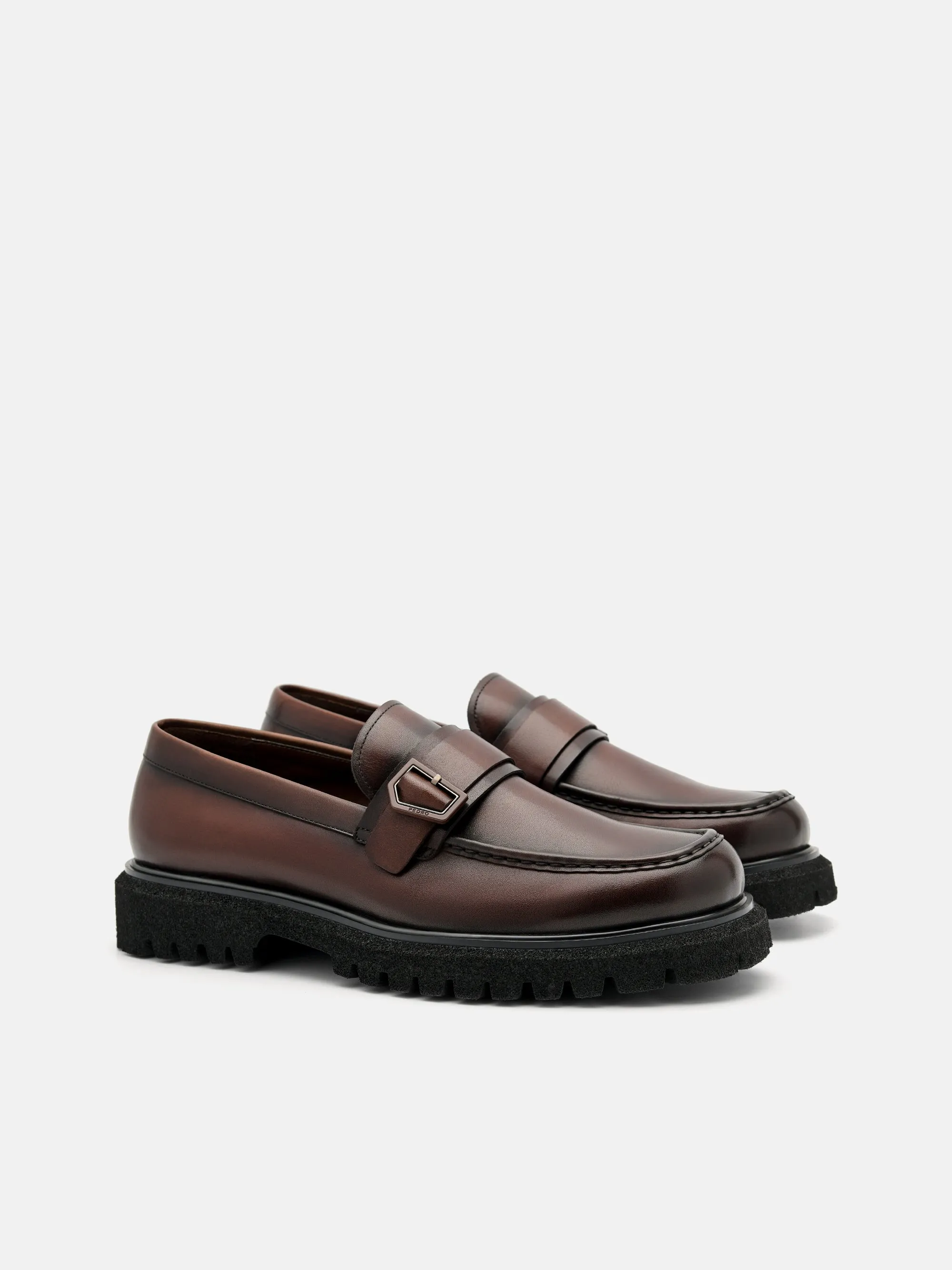 Taper Leather Loafers