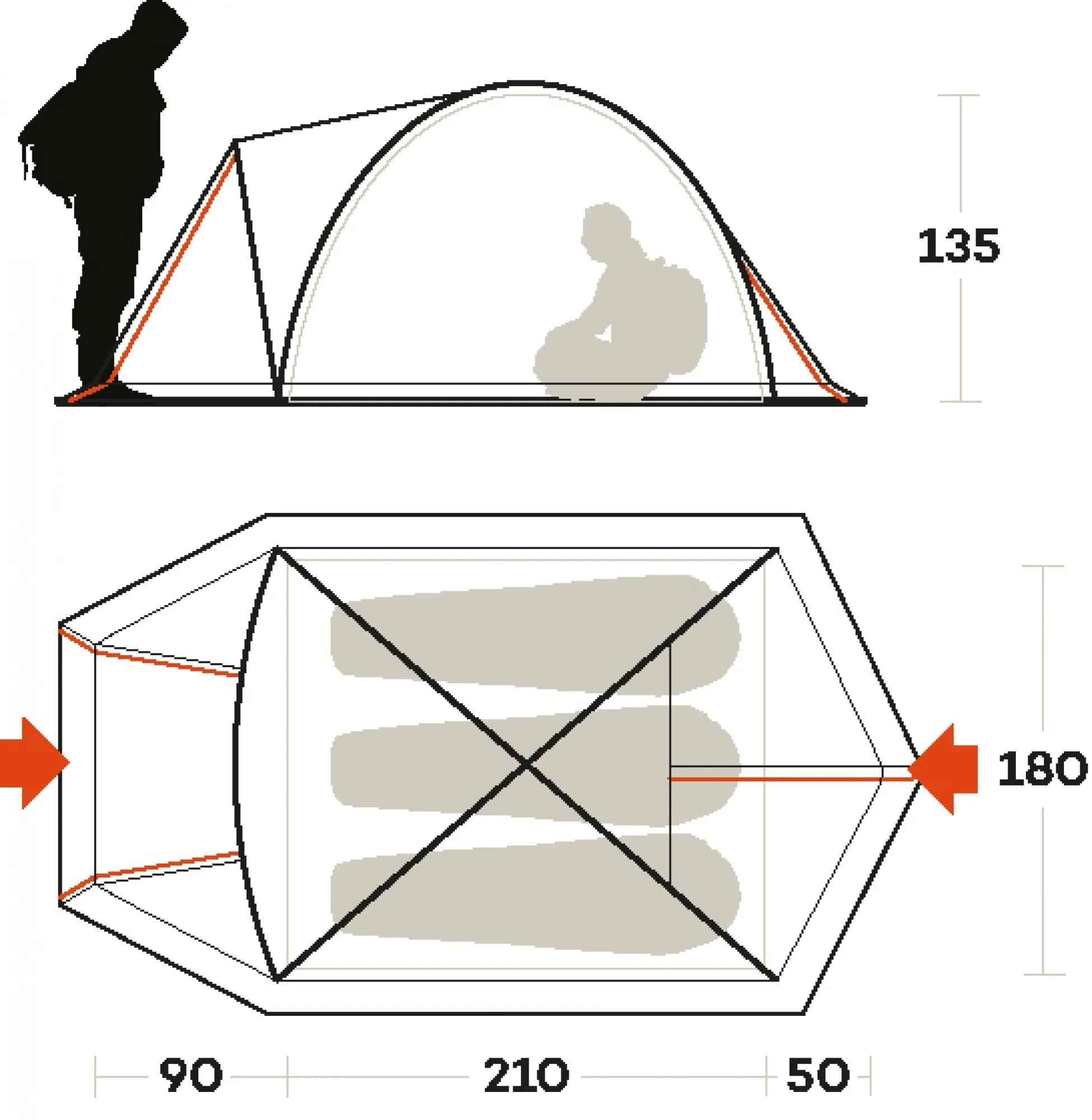 TENDA SKYLINE 3 ALU