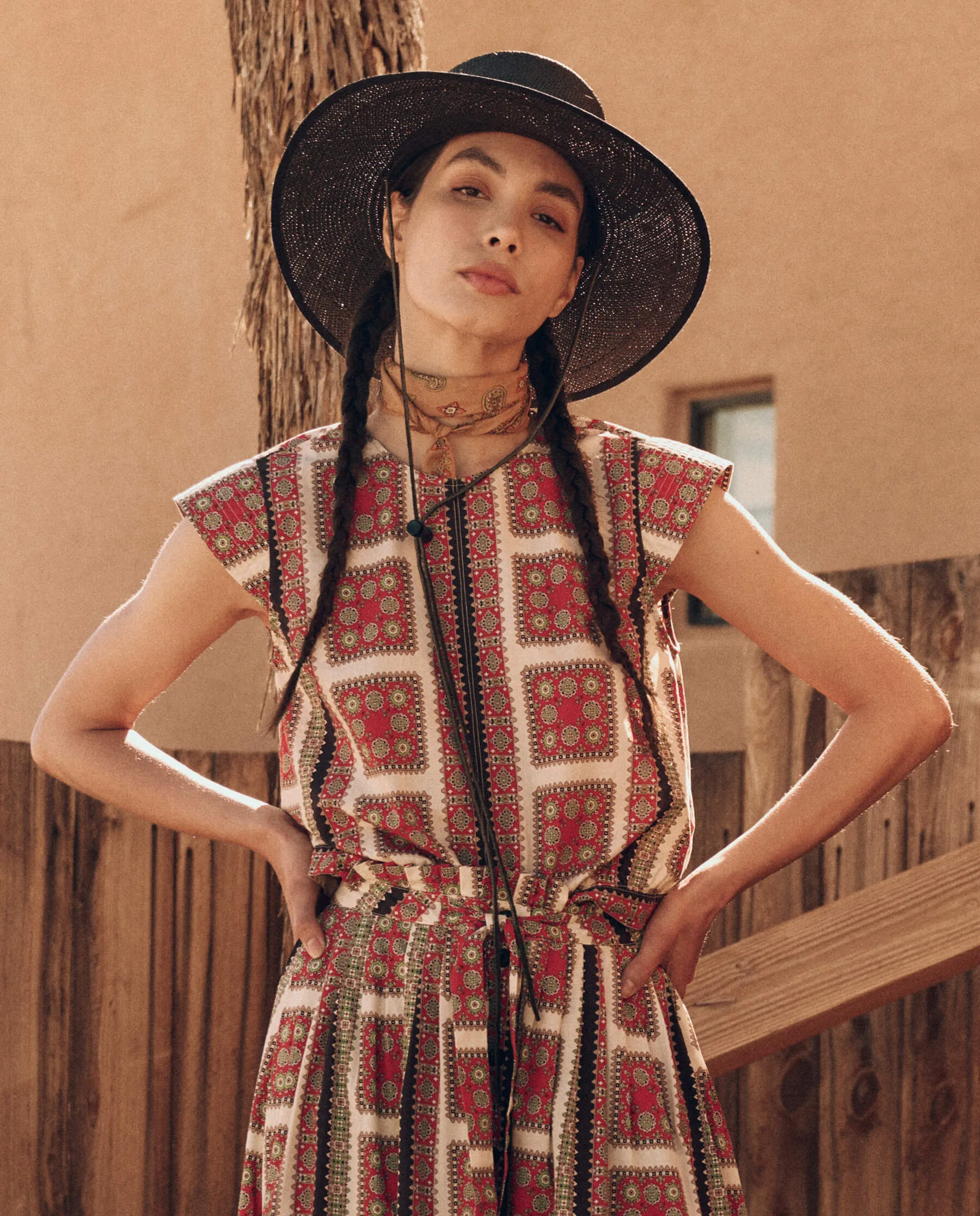 The Great Midland Top in Westward Bandana Print