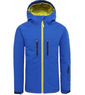 THE NORTH FACE Chakal Insulated Kinder Jungen Ski-Jacke Jugendliche wasserdichte Schnee-Jacke mit Kapuze DryVent NF0A3CPTCZ61 Bl