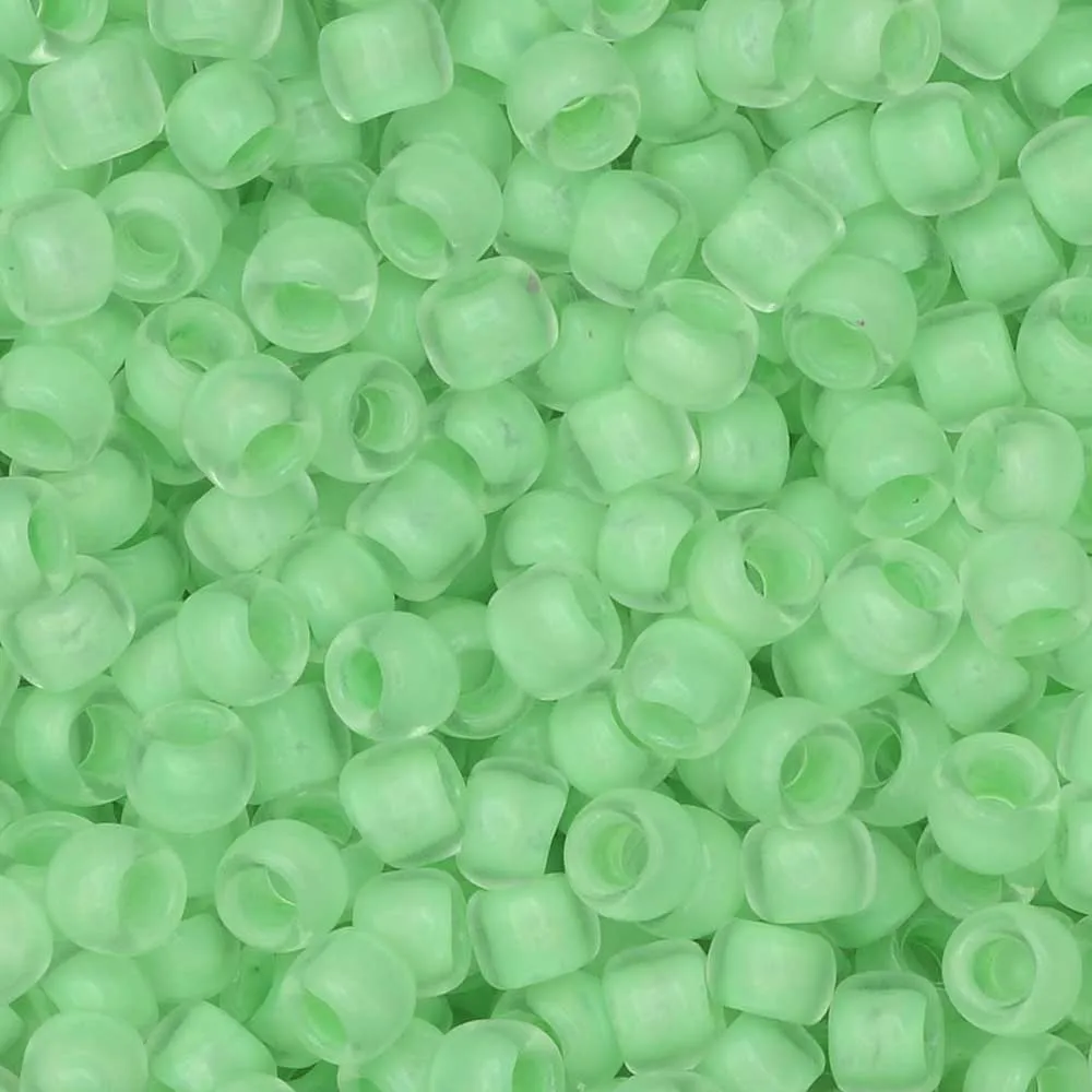 Toho Seed Beads, Round 8/0 #975 'Crystal/Neon Sea Foam Lined' (8 Grams)