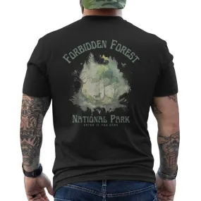 Visit The Forbidden Forest National Park Hiking Camping Men's T-shirt Back Print