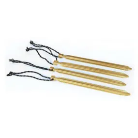 Wilderness Equipment Hiking Tent Peg 17cm Quad, Gold, 4 Pack