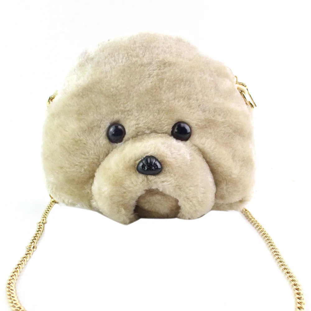 Women Chain Bear Plush Clutch women's hbags Zipper crossbody Shoulder Bag famouswomen messenger bags Hbag