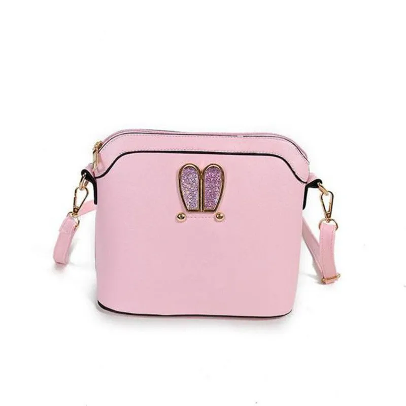 Women Crossbody Bags Girl Rabbit ears sweet cameo PU Leather shell Handbag Shoulder Messenger Bag bolsos femenina