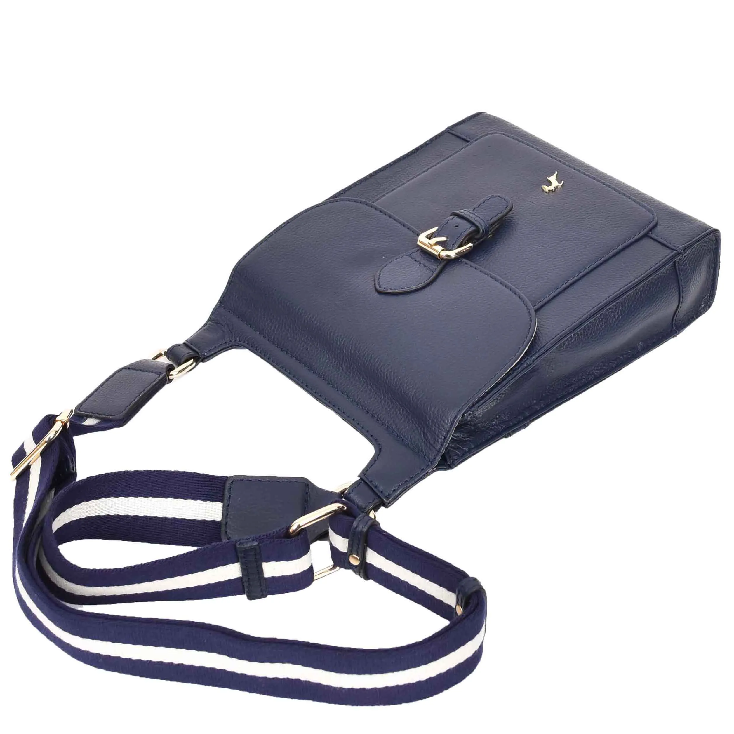 Womens Cross Body Leather Messenger Travel Bag HOL33 Navy