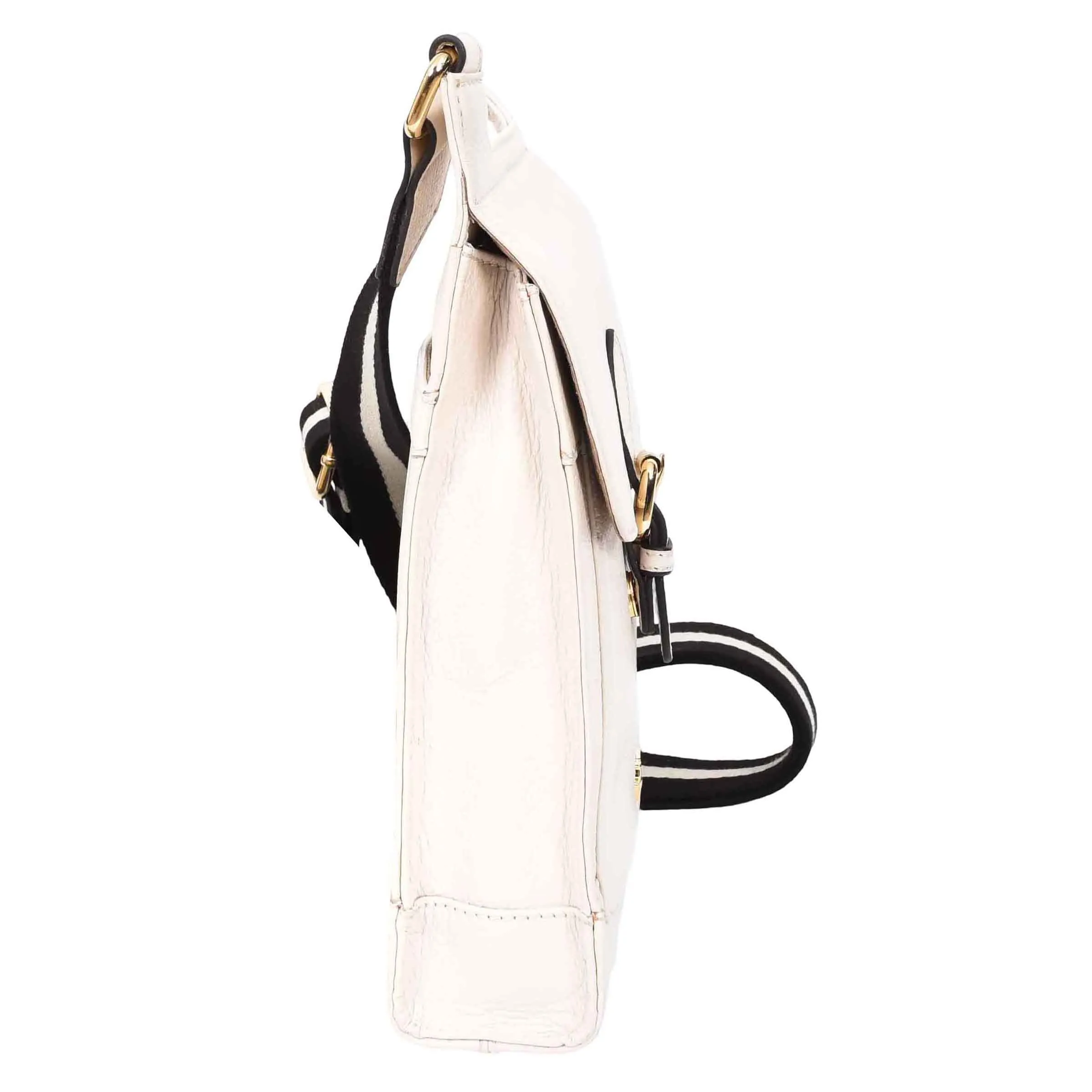 Womens Cross Body Leather Messenger Travel Bag HOL33 White