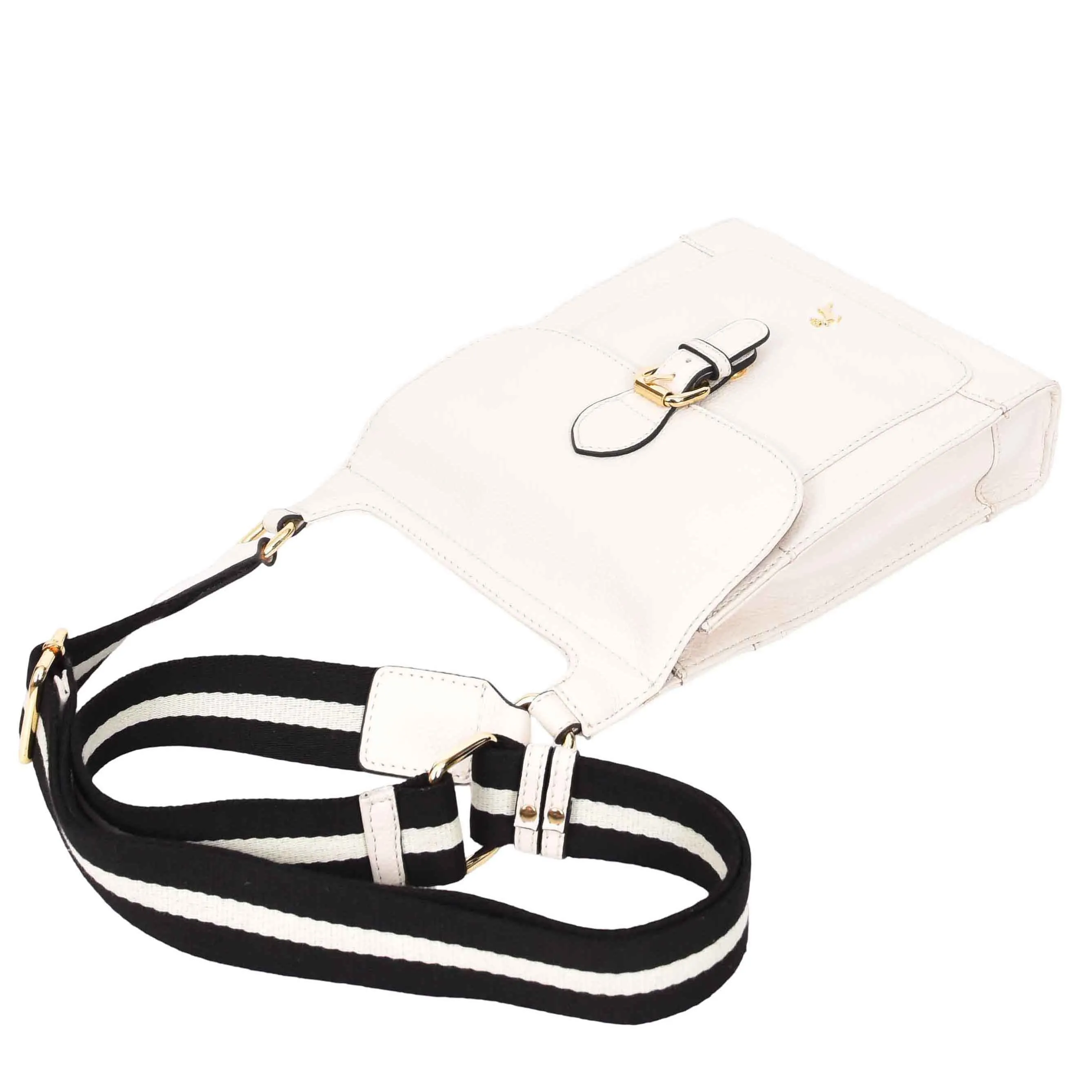 Womens Cross Body Leather Messenger Travel Bag HOL33 White