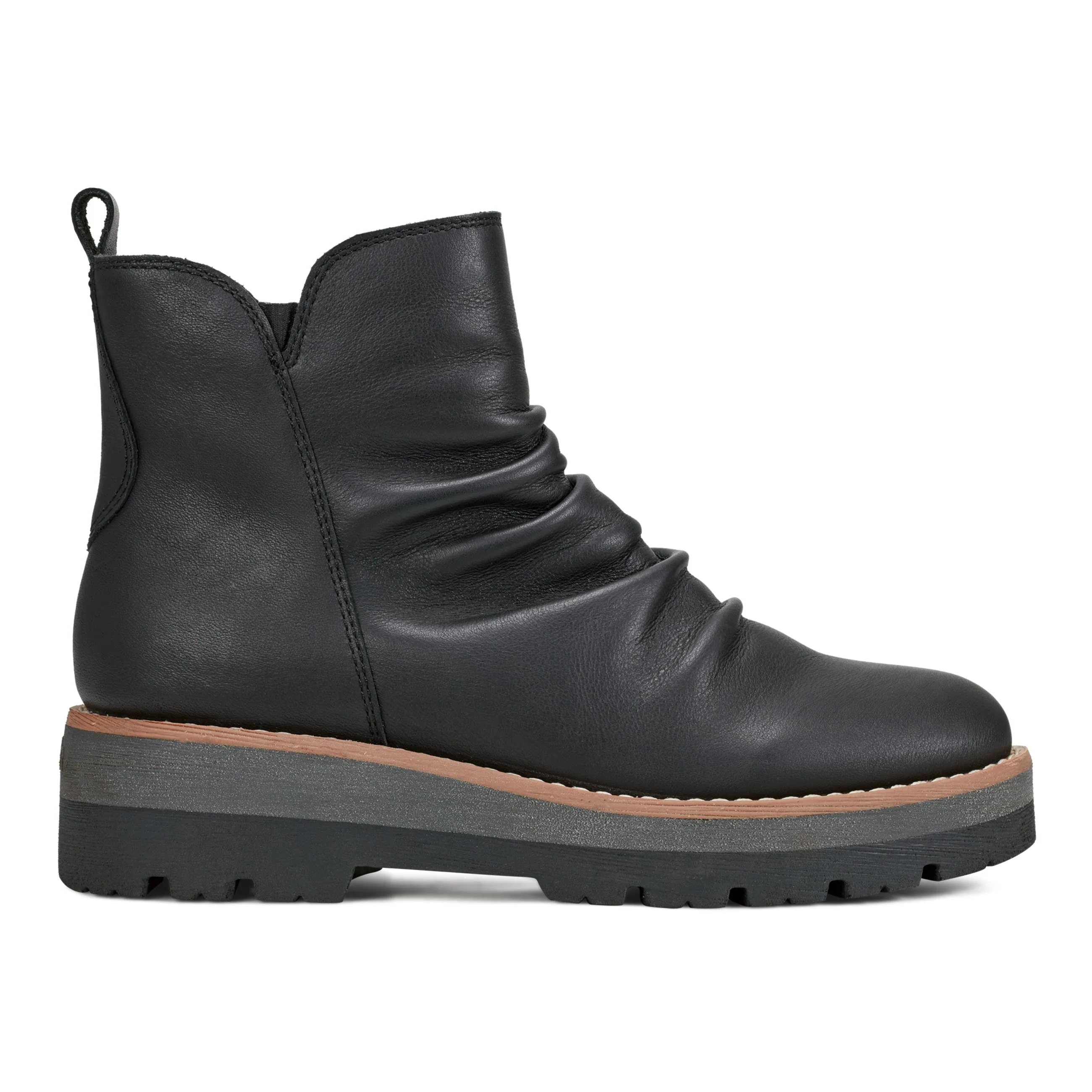 Yonder Waterproof Ruched Lug Sole Casual Booties